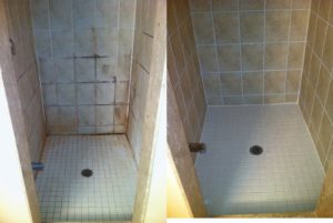 Tile and Grout Natural Stone Shower Cleaning